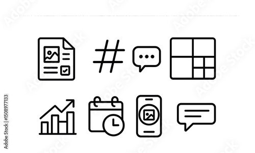 Digital communication and data management symbols for modern workflow