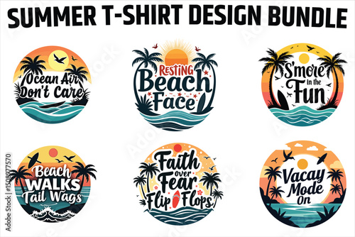 summer t-shirt design bundle