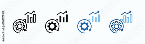 Improvement Icon Sheet Multiple Style Collection Isolated Vector