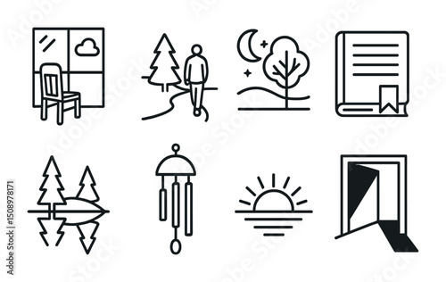 Serene outdoor scenes for relaxation and inspiration design