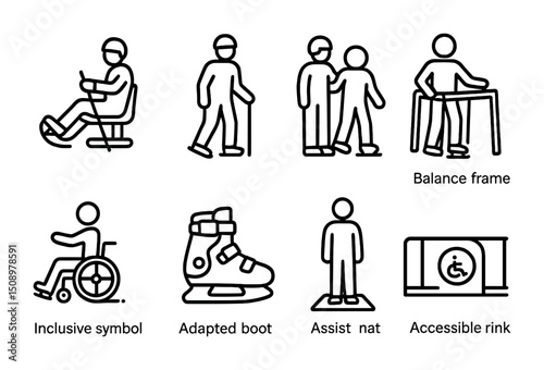 Adaptive sports icons for accessibility and inclusivity in recreation design