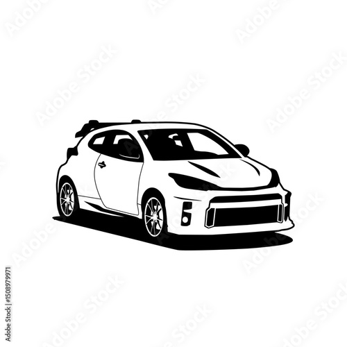sports car silhouette vector illustration