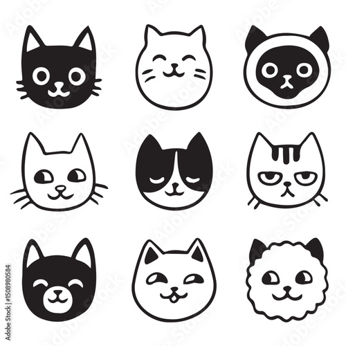 set of black cats