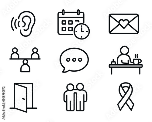 Communication and advocacy icons for health and community projects