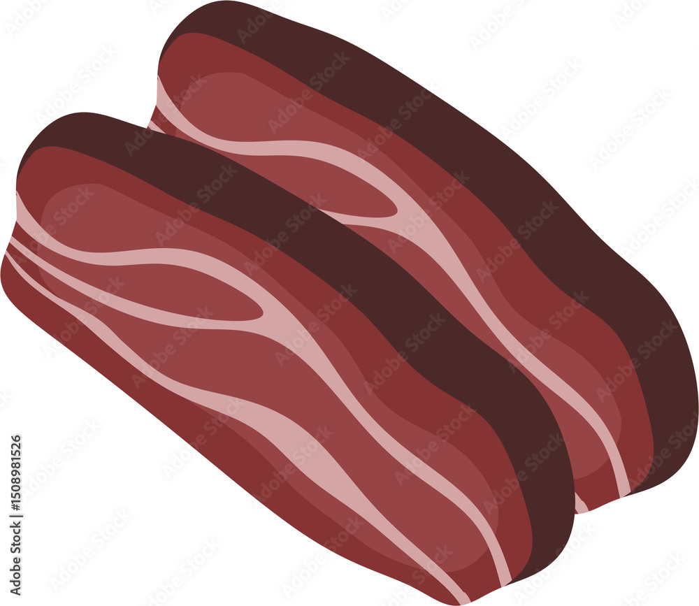 Fototapeta premium illustration beef biltong