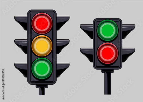 traffic light vector designs