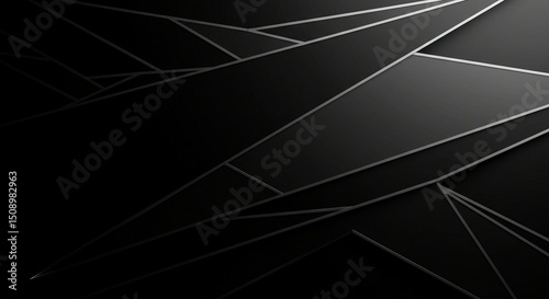Monochrome silver and black abstract backdrop with angular lines and subtle highlights, widescreen layout.