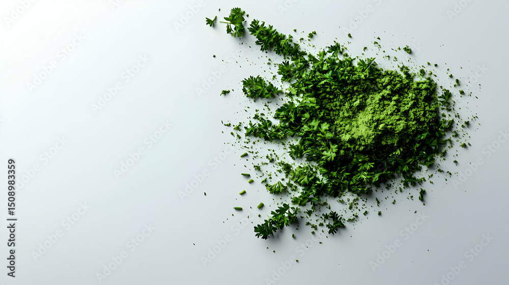 Obraz premium Abstract Green Pixel Cluster On White Background