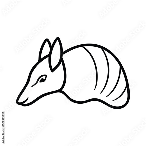 Armadillo Head  Detailed Animal Head Vector Illustration