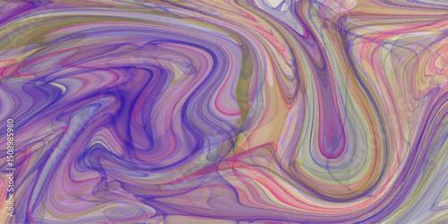 Abstract fluid art illustration featuring swirling pastel colors such as purple pink and yellow creating a soft and dreamy decorative background