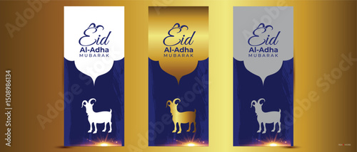 Beautiful eid al adha festival banner and poster design. Eid Al Adha greeting card