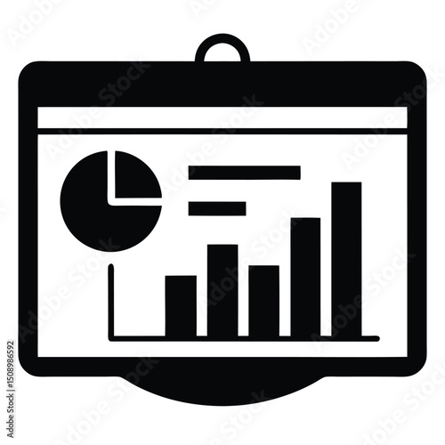 data analyst element isolated power bi dashboard on white background