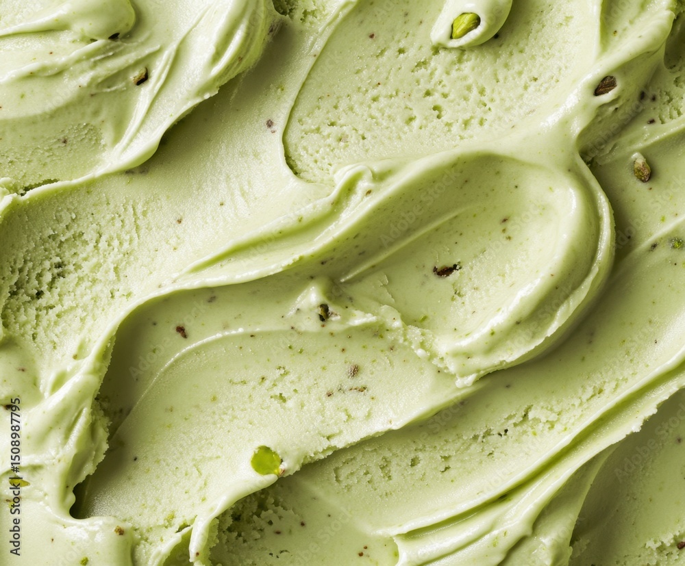 Fototapeta premium Pistachio ice cream texture, background.