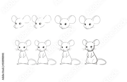 Step-by-Step Guide Drawing an Adorable Cartoon Mouse – Easy Tutorial for Beginners
