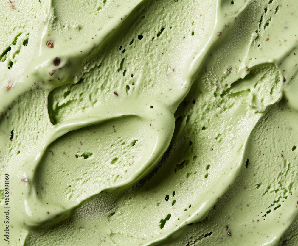 Fototapeta premium Pistachio ice cream texture, background.