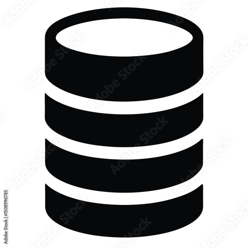 data analyst element isolated sql database on white background