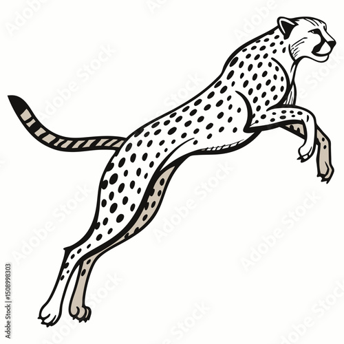 cheetah vinyl ready vector illustration