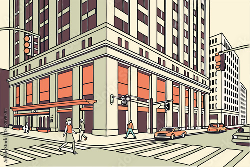 city street in the city