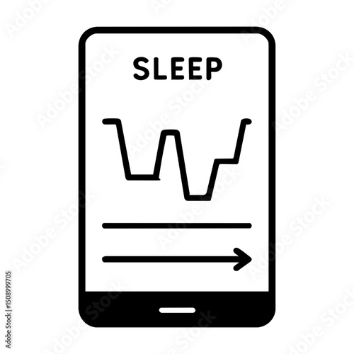 Sleep tracking app icon with graph