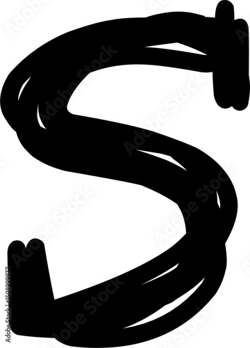 S typographic vector 