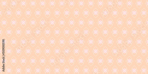 Golden abstract floral seamless pattern. Vector gold and white background. Simple geometric leaf ornament. Delicate luxury graphic texture with diamond shapes, square grid. Elegant design for decor