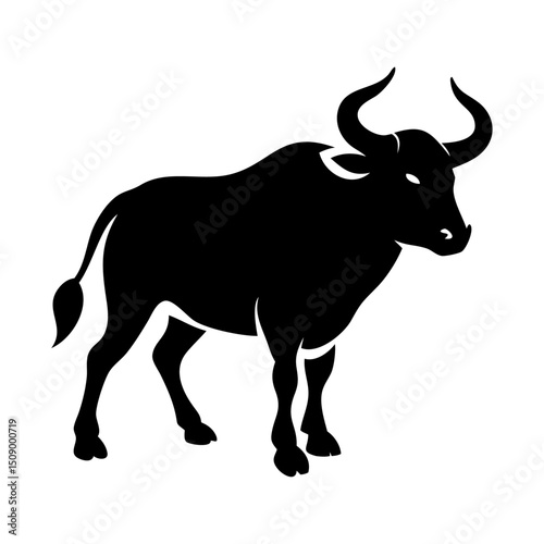 silhouette of a bull
