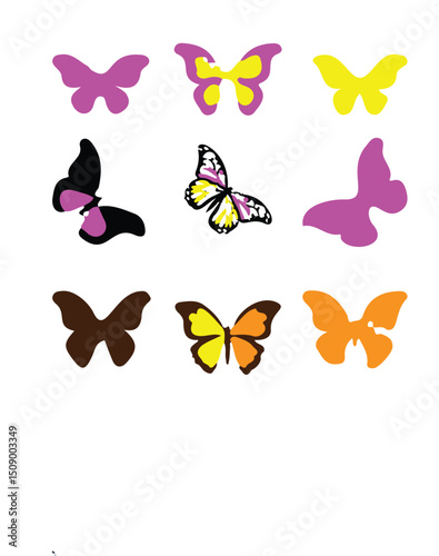 Butterfly Group Vector Image