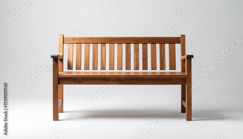 Wallpaper Mural wooden bench isolated on white Torontodigital.ca