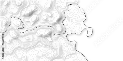 Minimal Lines Topographic contour lines grid map seamless pattern. Geographic mountain relief. Abstract lines background. Contour maps. illustration, Topo contour map design.