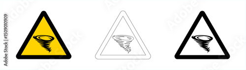 Tornado warning sign in vector format