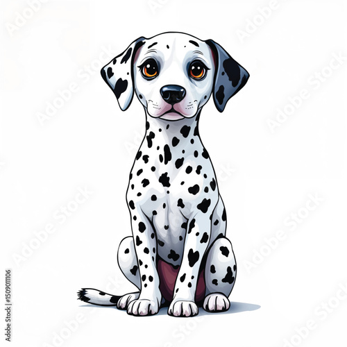 dalmatian dog isolated on white