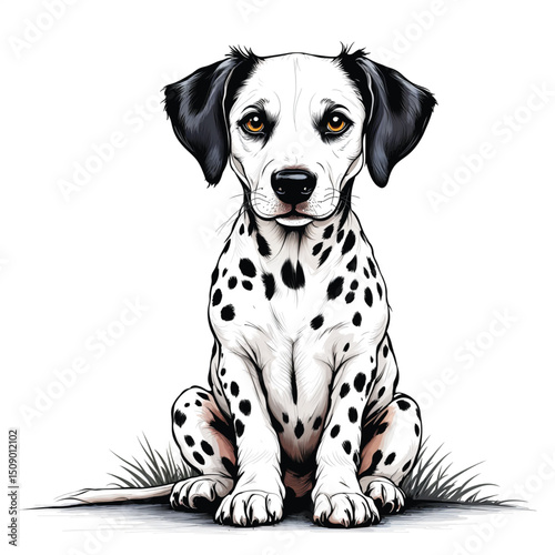 dalmatian puppy isolated on white
