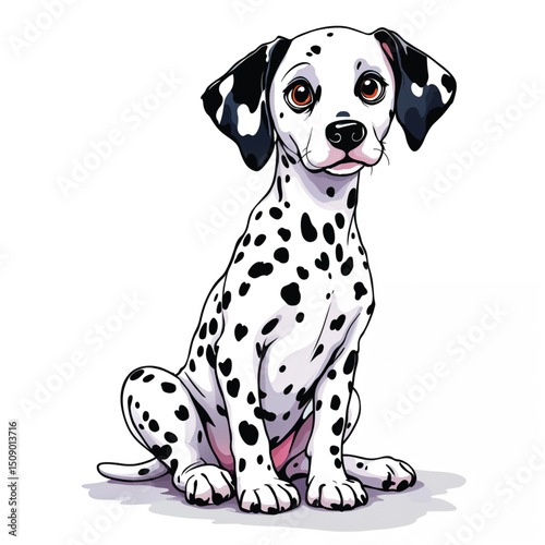 dalmatian dog isolated on white