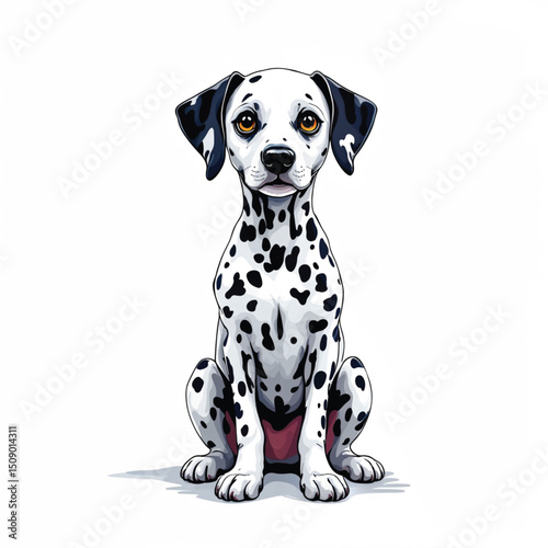 dalmatian dog isolated on white