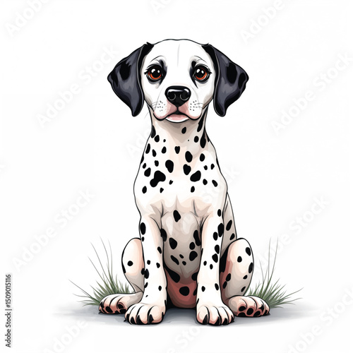dalmatian puppy isolated on white