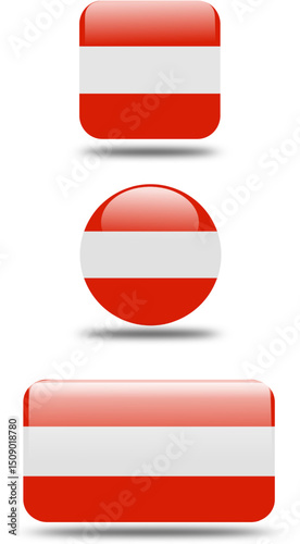 Free Download set 3d look Flag of austria. - GFXLoad