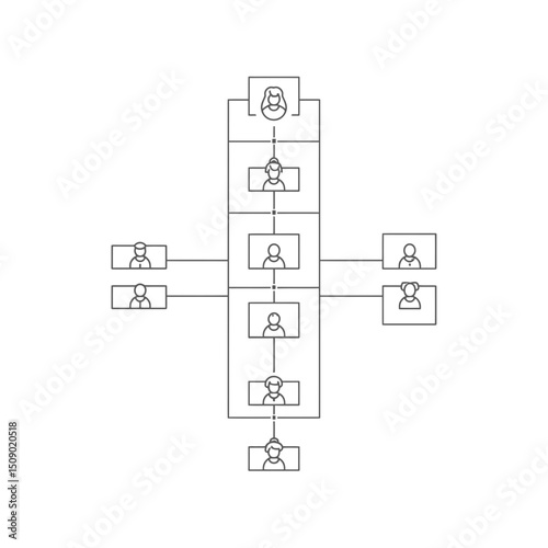 Hierarchical diagram represents relationships in graphic structure scheme design