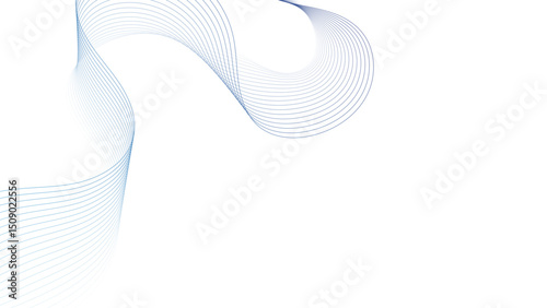 Blue color wave line abstract background design.  Energy waves technology concept design for business, presentation, banner.
