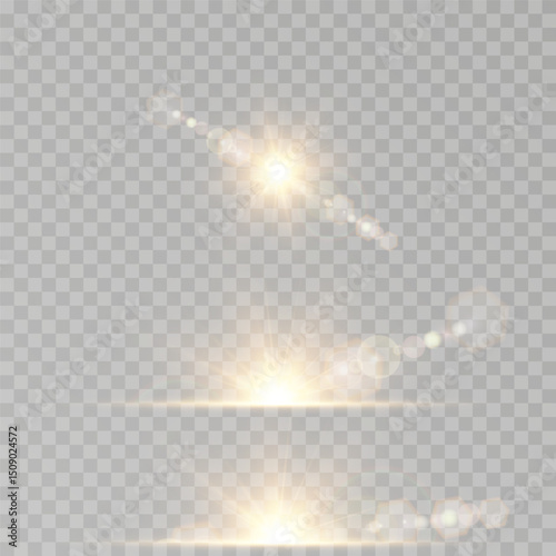 Explosion ring spreads with magical glitter edges. Transparent flash blends into any dark background. Subtle beams stretch with realistic vector precision. Shiny effect complements fantasy and sci-fi