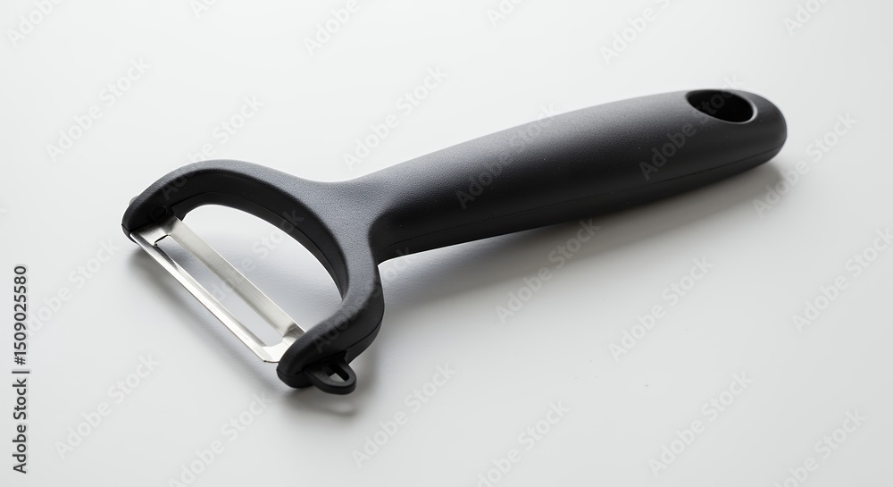 Obraz premium Black peeler on white background