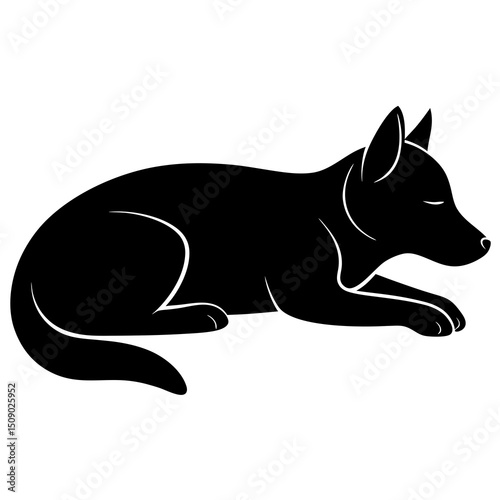 dog nap vector on a white background
