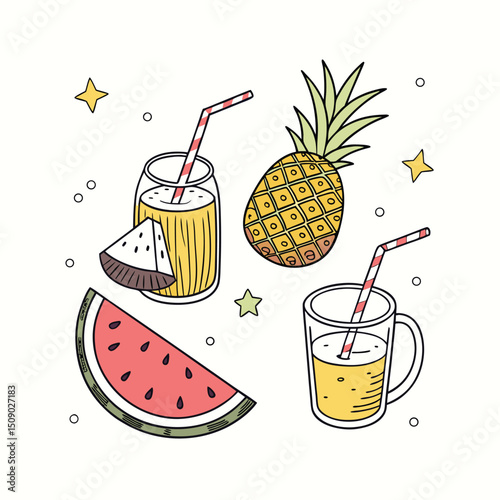 vector illustration of a cocktail