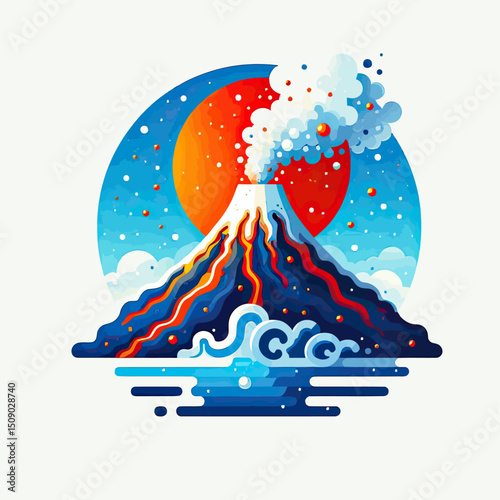 Volcano graphic design