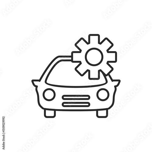 Car parts elements and Mechanic service tools icons