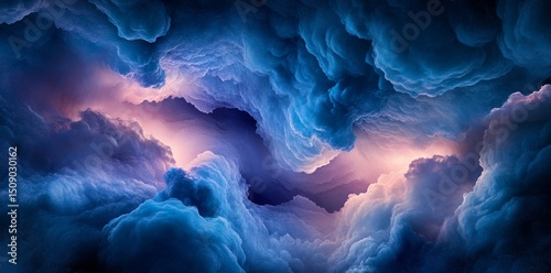The sky is dramatically overcast and stormy with dark clouds, making it a suitable background