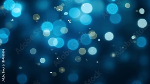 Abstract blue background with shimmering bokeh lights for creative design and artwork
