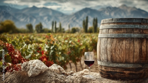 Wine barrel enhances the experience of Malbec in Mendoza's vineyards