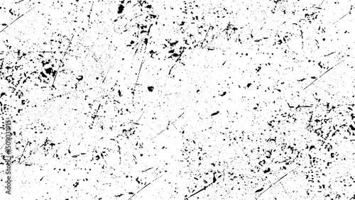 Worn black grunge texture. Dark grainy texture on white background.  