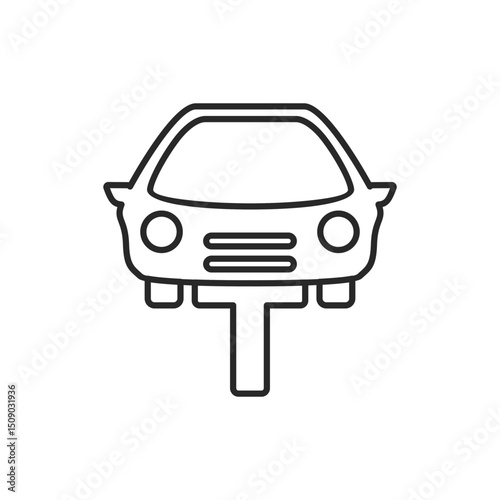 Car parts elements and Mechanic service tools icons