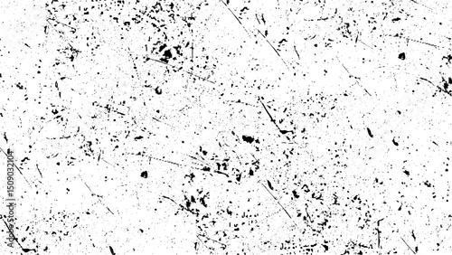 Worn black grunge texture. Dark grainy texture on white background.  